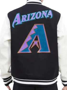 Arizona Diamondbacks Black And White Varsity Wool Jacket
