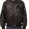 Arizona Diamondbacks Black Bomber Leather Jacket 1