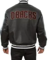 Arizona Diamondbacks Black Bomber Leather Jacket