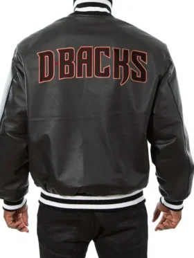 Arizona Diamondbacks Black Bomber Leather Jacket