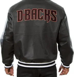 Arizona Diamondbacks Black Bomber Leather Jacket