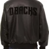 Arizona Diamondbacks Black Leather Bomber Jacket 1
