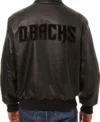 Arizona Diamondbacks Black Leather Bomber Jacket 1