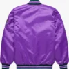 Arizona Diamondbacks Purple Satin Full Snap Bomber Jacket 1
