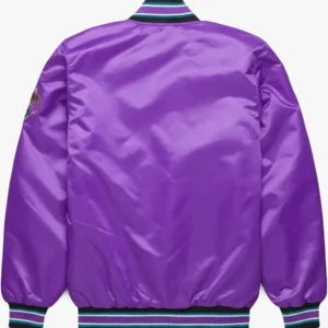 Arizona Diamondbacks Purple Satin Full Snap Bomber Jacket 1