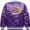Arizona Diamondbacks Purple Starter Full Snap Bomber Jacket 1