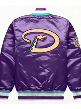 Arizona Diamondbacks Purple Starter Full Snap Bomber Jacket 1