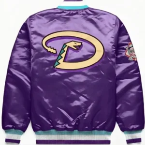 Arizona Diamondbacks Purple Starter Full Snap Bomber Jacket 1