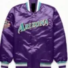 Arizona Diamondbacks Purple Starter Full Snap Bomber Jacket