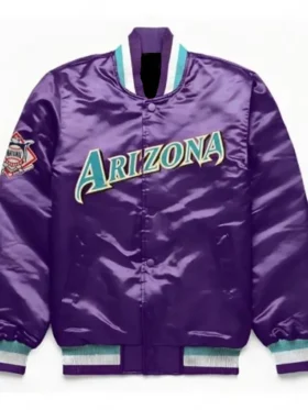 Arizona Diamondbacks Purple Starter Full Snap Bomber Jacket
