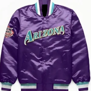 Arizona Diamondbacks Purple Starter Full Snap Bomber Jacket