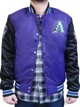 Arizona Diamondbacks Purple Vintage Bomber Jacket