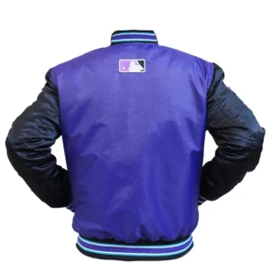 Arizona Diamondbacks Purple Vintage Bomber Jacket Back