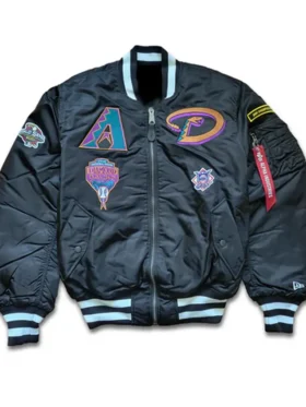 Arizona Diamondbacks Satin Ma 1 Bomber Jacket 1