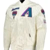 Arizona Diamondbacks White Pinstripe Bomber Jacket