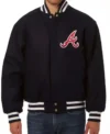 Atlanta Braves Black Wool Varsity Jacket