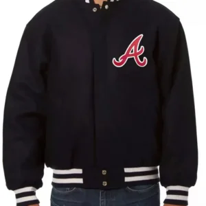 Atlanta Braves Black Wool Varsity Jacket