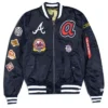 Atlanta Braves Navy Blue Ma 1 Bomber Jacket
