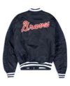 Atlanta Braves Navy Blue Ma 1 Bomber Jacket Back