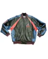 Atlanta Braves Vintage Leather Bomber Zipper Jacket