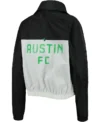Austin FC Black And White Bomber Zip Jacket