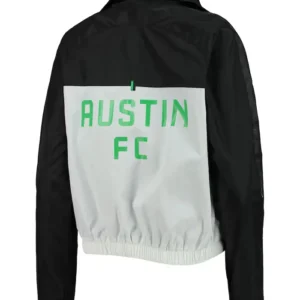 Austin FC Black And White Bomber Zip Jacket