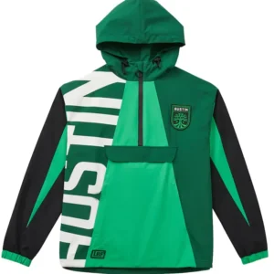 Austin FC Green Anorak Pullover Jacket