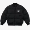 BOMBER puffer new york yankees black jacket