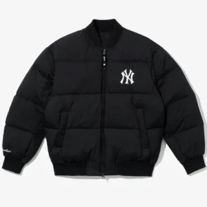 BOMBER puffer new york yankees black jacket
