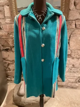 Beautiful 1950s Ganscraft Swing Vintage Chimayo Blanket Jacket