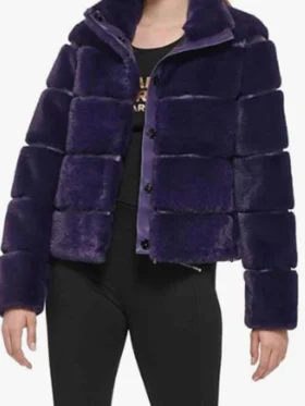 Bela Ghosts US S04 Purple Fur Jacket For Sale