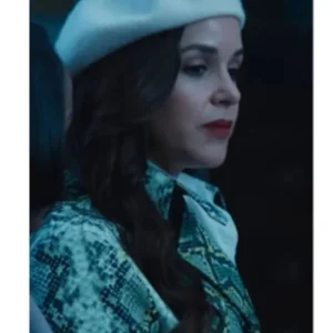 Birdie Grosse Pointe Garden Society Snake Print Green Coat