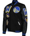 Black And Blue Warriors Varsity Jacket