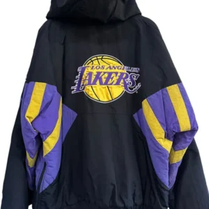 Black Bomber Vintage lakers starter jacket 90s Back