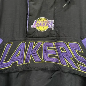 Black Bomber Vintage lakers starter jacket 90s Logo