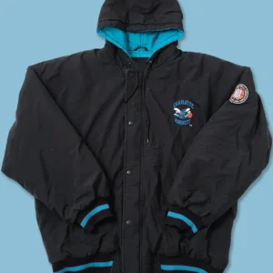 Black Charlotte Hornets Starter Jacket