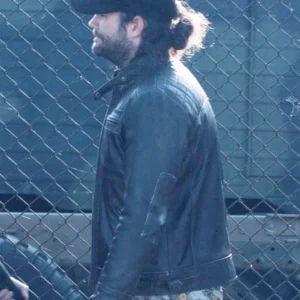 Black Zone Matthew Schmidli Black Leather Jacket Side