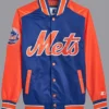 Blue And Orange Bomber Mets Starter Jacket