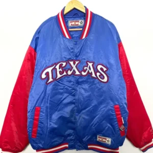 Blue And Red Bomber Texas Rangers Vintage Jacket