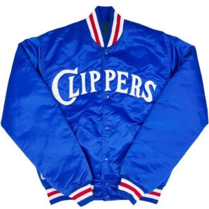 Blue Starter Full Snap Vintage Clippers Jacket