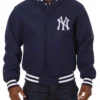 Blue Varsity new york yankees wool jacket