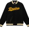 Boston Bruins 100th Anniversary Black Satin Varsity Jacket