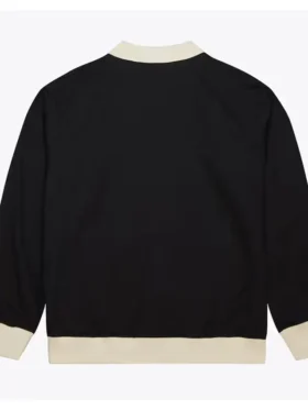 Boston Bruins Black Twill Varsity Jacket Back