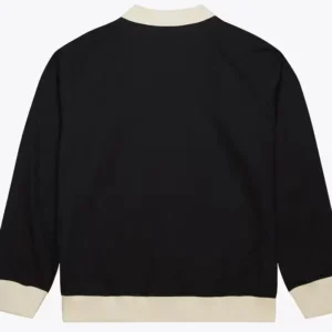 Boston Bruins Black Twill Varsity Jacket Back