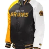 Boston Bruins Black Youth Satin Varsity Jacket