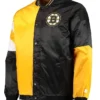 Boston Bruins The Leader Black and Gold Satin Jacket