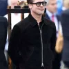 Brad Pitt F1 2025 Black Suede Leather Jacket