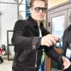 Brad Pitt F1 2025 Black Suede Leather Jacket front