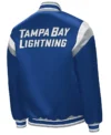 Braden Tampa Bay Lightning Shut Out Royal Satin Varsity Jacket Back