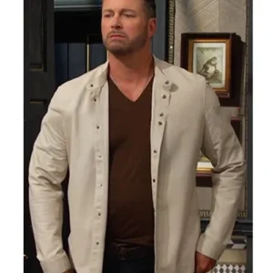 Brady Black Days of Our Lives Beige Shacket